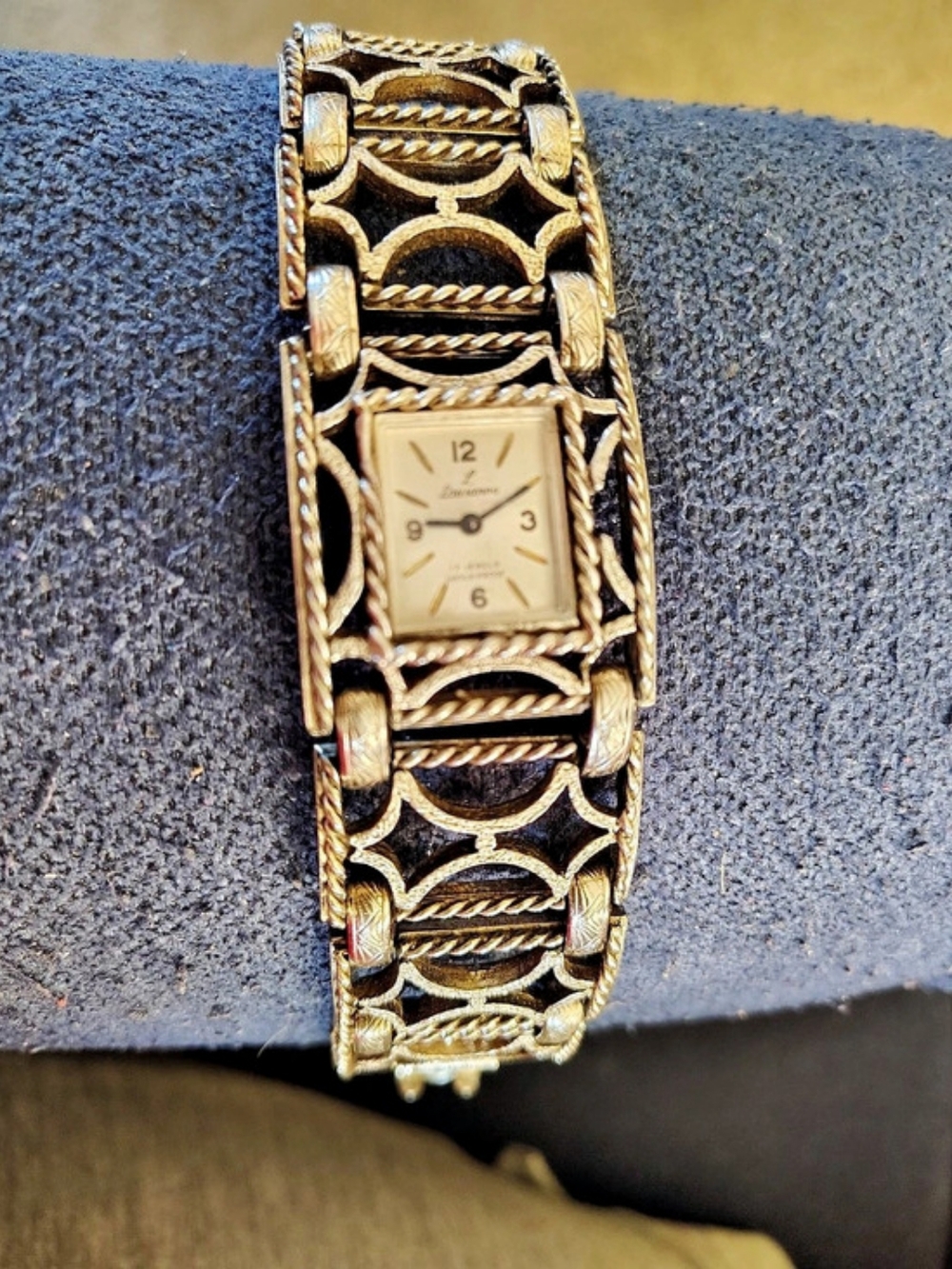 Lucerne Women's Gold & Black Bracelet Watch
